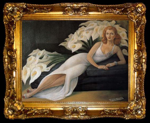 framed  Diego Rivera Portrait of Natasha, ta009-2